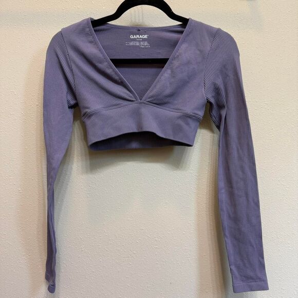 Garage Women's Purple and Grey Crop-top XS - Picture 1 of 3